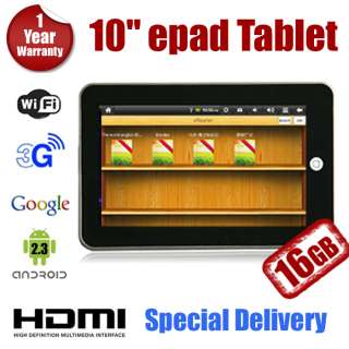   Tablet 7/10 inch Epad Netbook Ebook Reader Epad 4GB/8GB/16GB 3G/WiFi