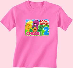 Barney Dinosaur Birthday Shirt Riff Baby Bop BJ T Shirt Personalized 