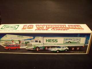 HESS TOYS TRUCKS 18 WHEELER and RACER 1992  