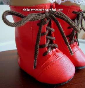 DOLL CLOTHES fits American Girl Pioneer Era RED 1800 Boots  