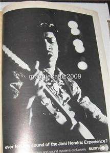 Oct 1968 Hit Parader Jimi Hendrix Sunn amplifier ad