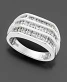    Mens 14k White Gold Diamond Band Ring 1 ct. t.w. customer 