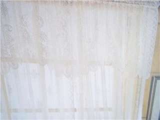 WHITE SWAG LACE VALANCE VERSAILLES 60 X 20 WLS332  