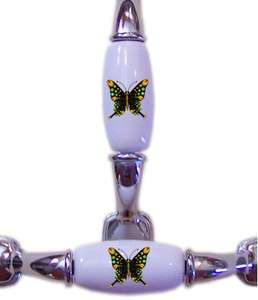 Black BUTTERFLY Cabinet Drawer PULL Handle Brass Chrome  