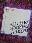 Original Singer Embroidery Card #1 Alphabets & Numbers