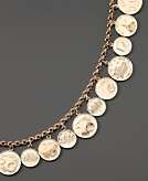    14k Gold European Coin Charm Bracelet  