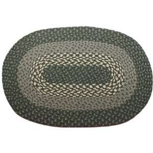  1607   Sage   Oval Braided Rug (5 x 8)