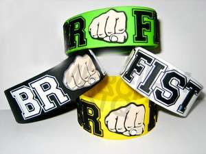 BROFIST 1 Inch Wide Rubber Bracelet Wristband  