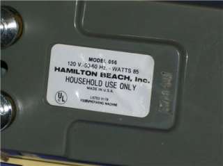   Hamilton Beach Mixer 5 Speed Stand & Hand Mixer Glass Bowl Model 056