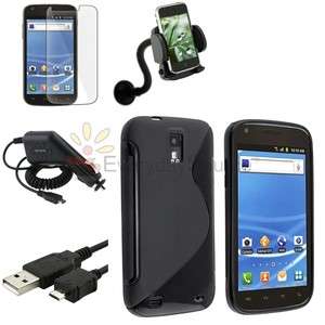 5in1 Car Accessory Black Case+Charger+Holder For Samsung Galaxy S2 