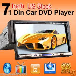 Din In dash 7Touch Screen Car Stereo Audio TV Video DVD Player Ipod 