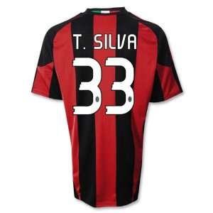  AC Milan 10/11 T. SILVA Home Soccer Jersey Sports 