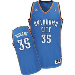 adidas OKC Oklahoma City Thunder Kevin Durant Black and White Swingman 