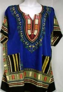 African Clothes Hippie Dashiki Blouse Shirt 1X 2X 3X  