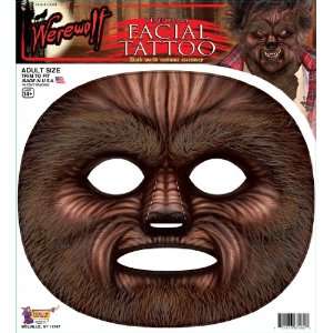   By Forum Novelties Inc Werewolf Facial Tattoo Adult / Brown   One Size