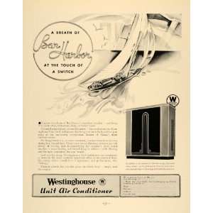  1933 Ad Westinghouse Unit Air Conditioner Micarta Boat 