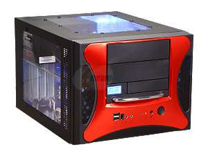   QPACK2 RED/500 Black/ Red Computer Case With Side Panel Window