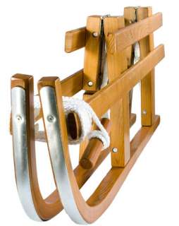 Lucky Bums Heirloom Collection Wooden Foldable Pull Sled with Pad