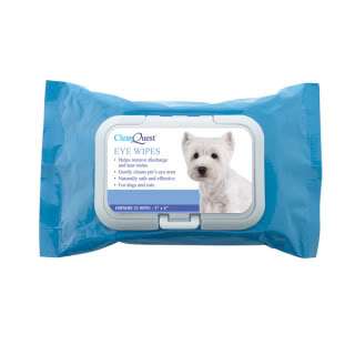 ClearQuest Dog Cat Eye 25 Wipes Tear Stain Remover  
