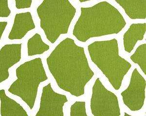 10 yds cotton fabric giraffe animal print green white  