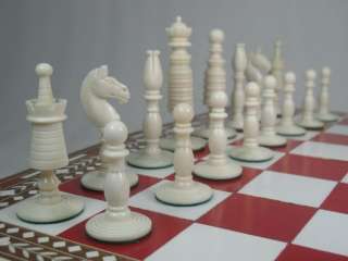 Antique Chess Set Camel Bone include 20 folding board  