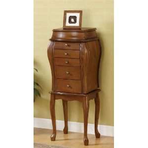  Jewelry Armoire Queen Anne Style in Antique Cherry Finish 