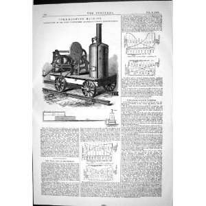 1869 COKE DRAWING MACHINE LOCOMOTIVE ENGINEERING DIAGRAMS 