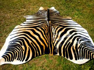 ZEBRA Print/Printed COWHIDE SKIN Rug steer COW HIDE  