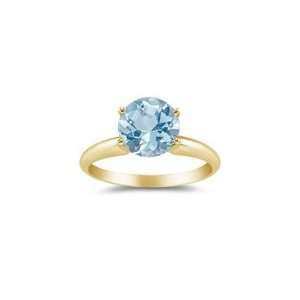  0.42 Cts Aquamarine Solitaire Ring in 14K Yellow Gold 7.5 