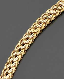   Gold Circle Braided Bracelet   Bracelets   Jewelry & Watchess