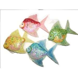  Tropical Fish Aquarium Colorful Fish Ornaments Set of 4 