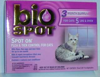 BIO SPOT FLEA CONTROL ON CATS & KITTENS 5 LB. & OVER  
