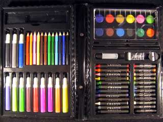 ART SETS 67 Pieces Each Colored Pencils Crayons Water Colors Markers 