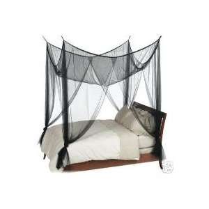 Corner / Poster Bed Canopy Mosquito Net with Green Hamper Full Queen 