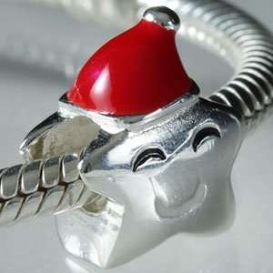  with Red Enamel Hat Authentic 925 Sterling Silver Charm Fits Pandora 