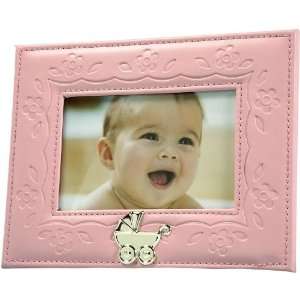  Elegant Baby Faux Leather Frame   Pink Pram Baby