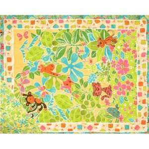   Play Double Sided Quilted Panel Butter Yellow Fabric By The Yard Arts