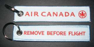 Air Canada Keyring Bag Tag Remove Before Flight style Canadian Airline 
