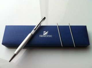   Crystal Crystalline Silver White Pearl Ballpoint Pen & 2 ink refills