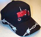 Barbed Wire Farmall Cub Embroidered Solid Hat(2 colors)  