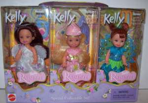 Barbie Kelly Rapunzel 3 Doll Collector Set 2001 MIB HTF  