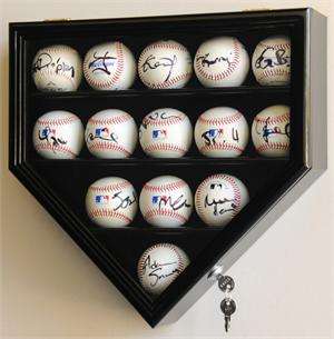 14 Baseball Ball Display Case Rack Holder Cabinet MLB  