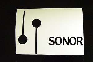 Vintage Sonor 70s Logo Bass Drum Decal   BLACK  