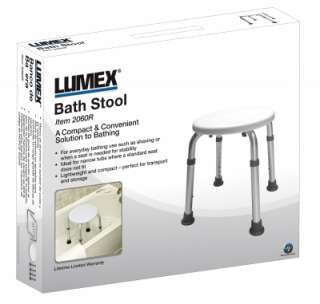 Lumex 2060R Round Bath Shower Stool Seat Chair Narrow  