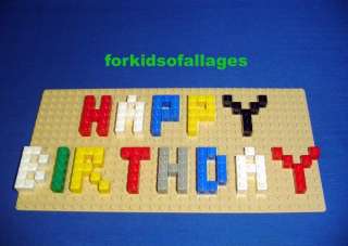 LEGO HAPPY BIRTHDAY 119 1X1 pcs +TAN 16 X 32 BASE PLATE  