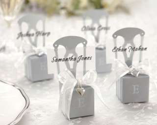 156   Miniature Silver Chair Favor Box Place Card Holder   Wedding 