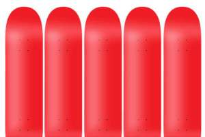 Red Dipped Skateboard Blank Decks 7.5 Deck Skate Skateboards Skates 