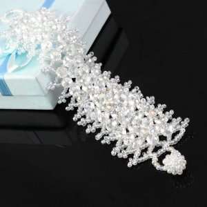   Crystal Beads Wrap Bracelet Bangle, BR 1202C Arts, Crafts & Sewing