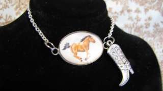 Horse Bracelet,boot,animal,riding,equine,cowboy,cowgirl  