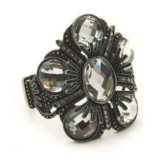  Big Flower Crystal Bangle Bracelet Jewelry